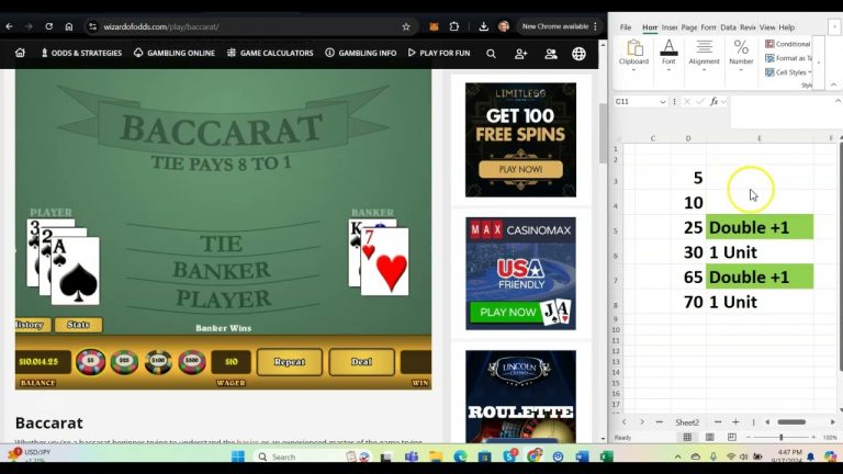 Roulette & Baccarat New Fibonacci Money Management Variation