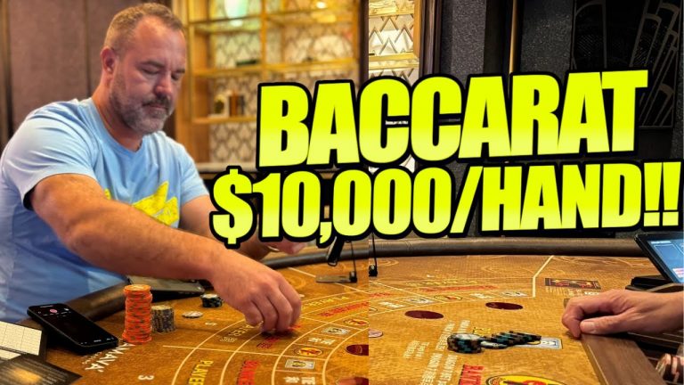 Wild Reactions As I Bet A Whopping $10,000 Per Hand in Baccarat!