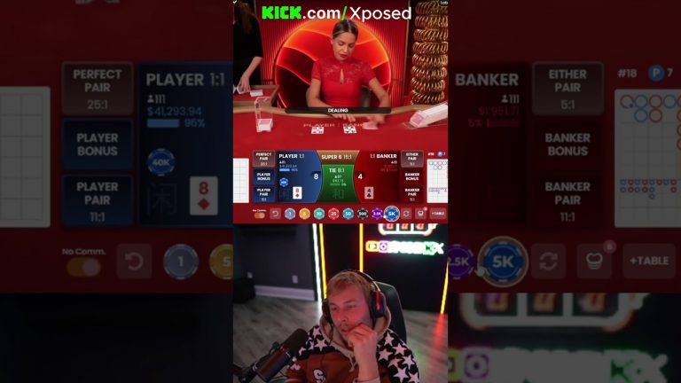 XPOSED $40,000 PLAYER BET ON BACCARAT!! @XposedLIVE #xposed #gambling #baccarat