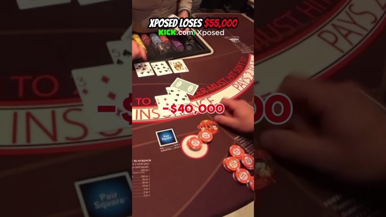 Xposed LOSES $55,000 in Vegas #xposed #gambling #blackjack