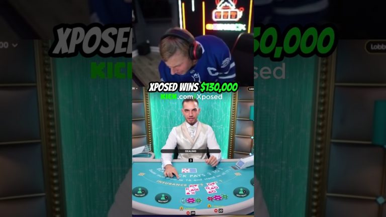 Xposed wins $130,000 #xposed #gambling #blackjack