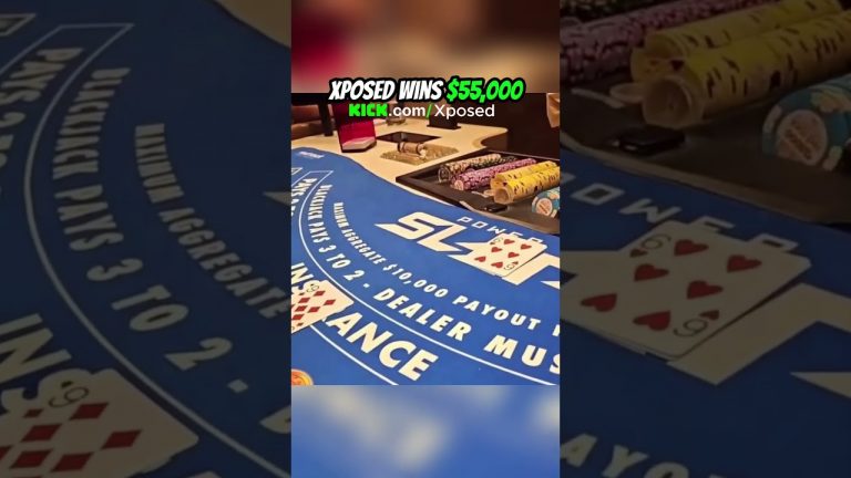 3 HAND $55k BLACKJACK WIN IN VEGAS! #lasvegas #gambling #blackjack #xposed