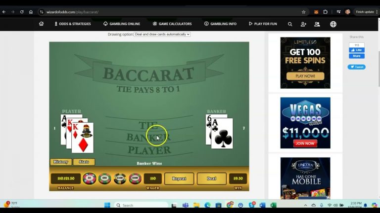 Baccarat ‘Lucky 23’ Money Management Demo