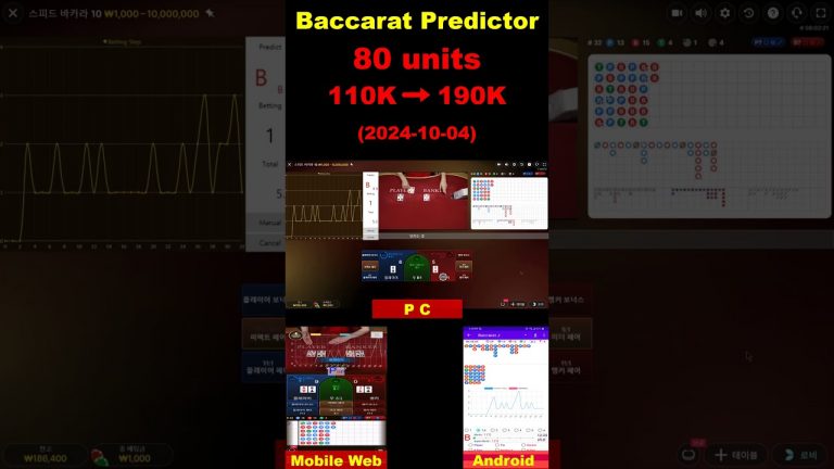 Baccarat Predictor App : 2024-10-04 #baccarat #casino #baccaratsystem #baccaratsoftware #bitcoin