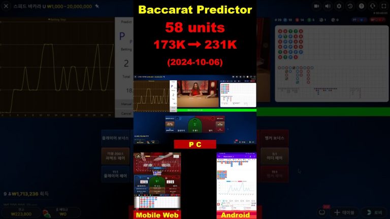 Baccarat Predictor App : 2024-10-06 #baccarat #casino #baccaratsystem #baccaratsoftware #bitcoin