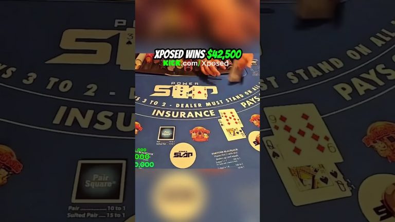 CRAZY $42,500 BLACKJACK WIN IN VEGAS! #lasvegas #gambling #blackjack #xposed