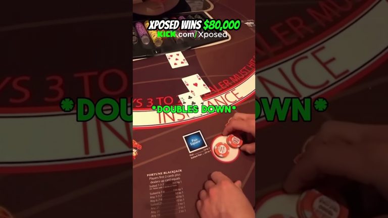 CRAZY DOUBLE DOWNS IN VEGAS! $80k PROFIT #lasvegas #gambling #blackjack #xposed