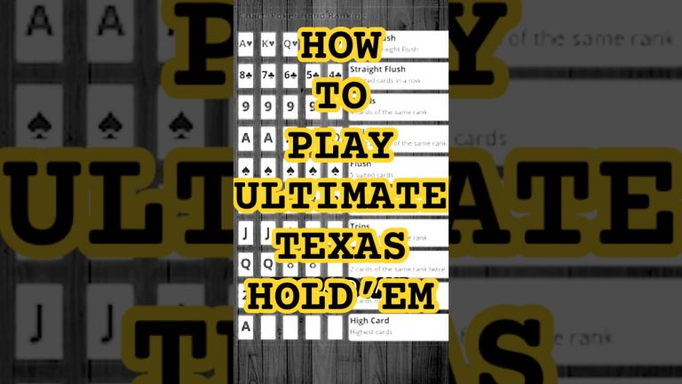 How to play Ultimate Texas Hold’em #shorts #poker #cardgame