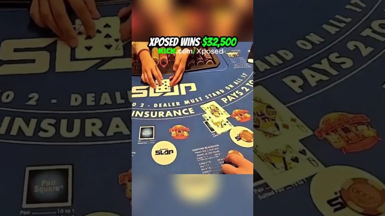 INSANE $32,500 BLACKJACK WIN IN VEGAS! #lasvegas #gambling #blackjack #xposed