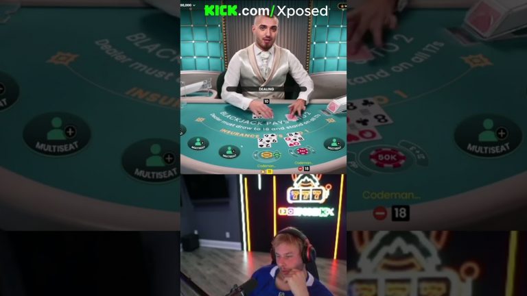 XPOSED MASSIVE $300K+ WIN ON BLACKJACK!!! @XposedLIVE #xposed #blackjack #gambling #shorts