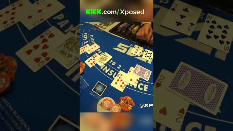 XPOSED MASSIVE $40K DOUBLE DOWN AND SPLITS ACTION IN VEGAS!! #xposed #blackjack #gambling #shorts