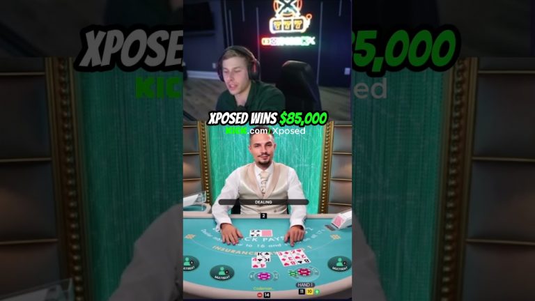 XPOSED SPLITS 8s FOR CRAZY $85,000 BLACKJACK WIN! #lasvegas #gambling #blackjack #xposed