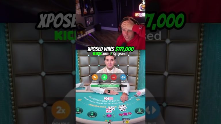 XPOSED WINS $177k PLAYING BLACKJACK #lasvegas #gambling #blackjack