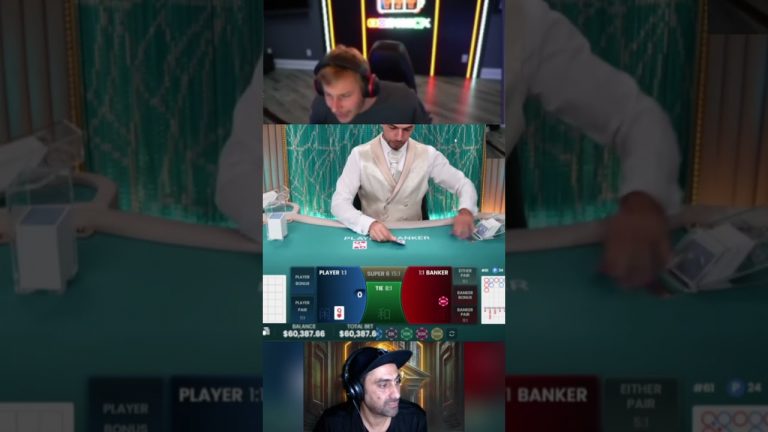 Xposed Goes on a Wild Baccarat Grind, He was Almost LOSE IT ALL! #reaction #shorts