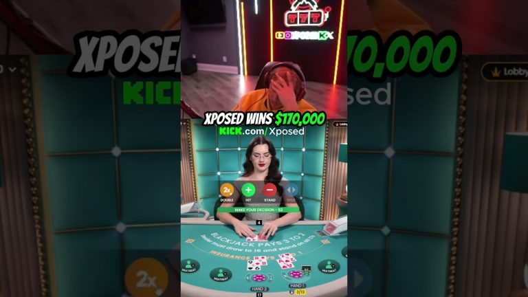 Xposed Wins $170k #blackjack #casino #gambling