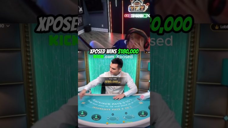 Xposed Wins $180k #casino #blackjack #gambling