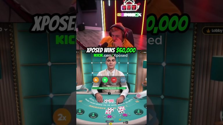 Xposed Wins $60,000 #gambling #blackjack #casino