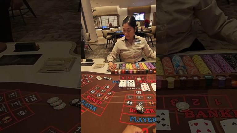 $1000 hand on the BANKER bending cards like a winner #casinofun #comedy #baccarat