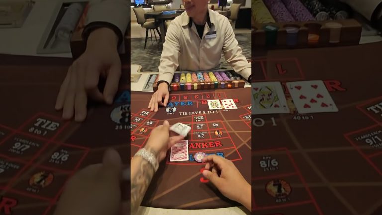 $1000 hand on the PLAYER #comedy #casinofun #baccarat #gambling