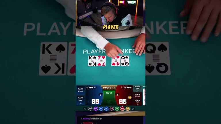 $100K BET IN BACCARAT BY XPOSED! #baccarat #blackjack