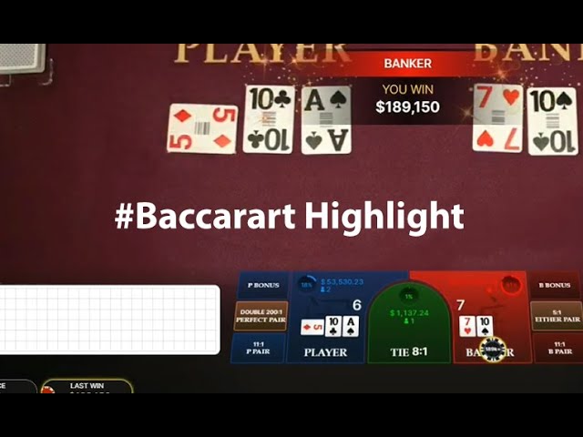 #Baccarat Baccarat Highlight BIG WIN $189,150