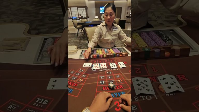 INTENSE $900 hand of baccarat LUCKIEST BANK #comedy #casinofun #baccarat