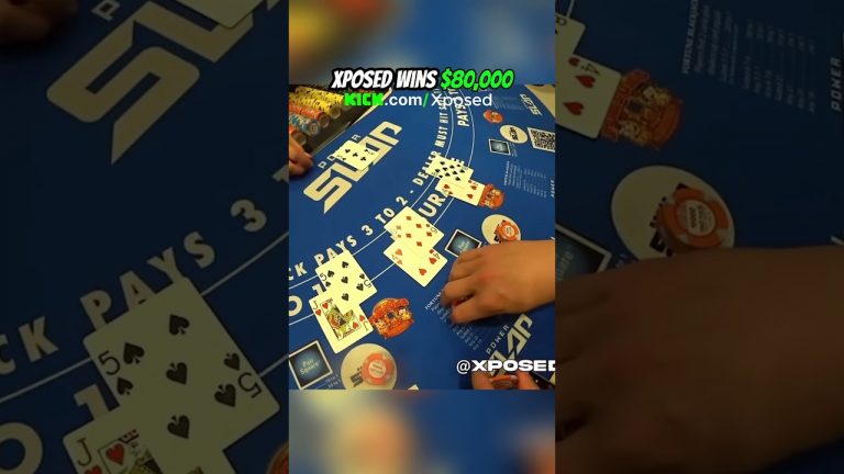 SPLITTING 4s AND DOUBLING DOWN ON BLACKJACK IN VEGAS #lasvegas #gambling #blackjack #xposed