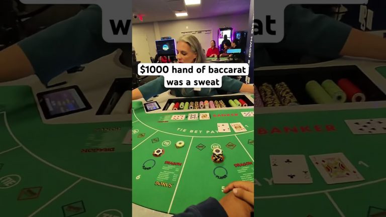 This hand of baccarat had me sweating #casino #comedy #baccarat