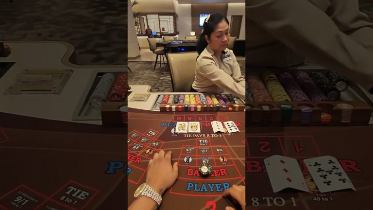 $1000 hand on the BANKER bending cards #comedy #casinofun #baccarat #baccaratsystem