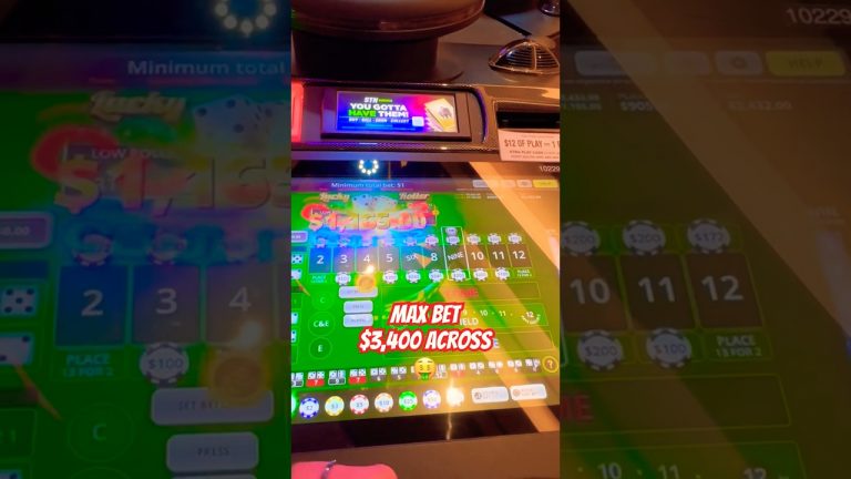 $3,400 MAX BET! Bubble Craps! How much can I run it up?