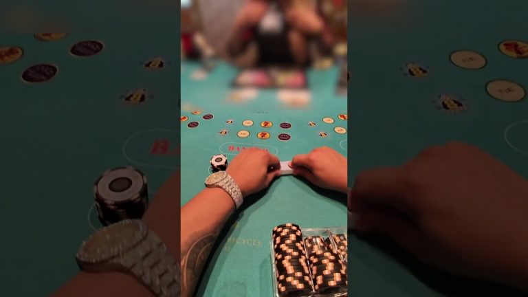 $800 HAND ON THE BENDING CARD GAME #baccarat #gambling #comedy #shorts