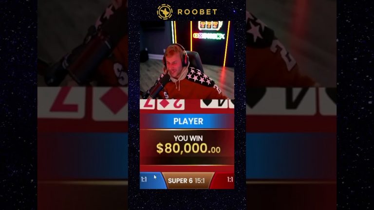 $80,000 BIG WIN #xposed #baccarat #blackjack #roobet #stake #viralshort #highlights