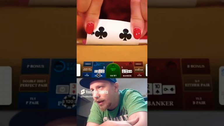 Insane High Stakes Baccarat Hand! #casino #baccarat #shorts