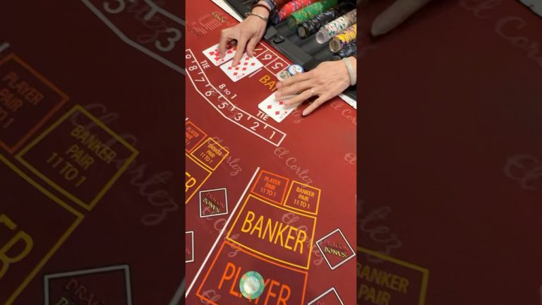 Player with bluff #lasvegas #gamble #baccarat #casino