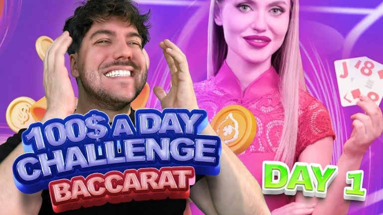 I MAKE 100$ A DAY PLAYING BACCARAT (BACCARAT CHALLENGE DAY 1)