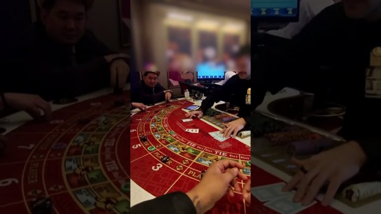 MASSIVE BACCARAT BET ON PLAYER BENDING CARD GAME #baccarat #comedy #gambling #casino