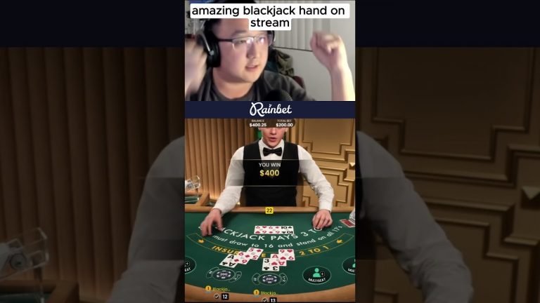 insane blackjack play on stream